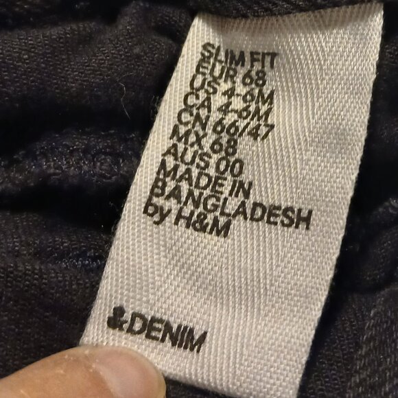 Baby H&M Conscious & Denim Slim Fit 4-6 Month Black Jeans Infant - Picture 6 of 6